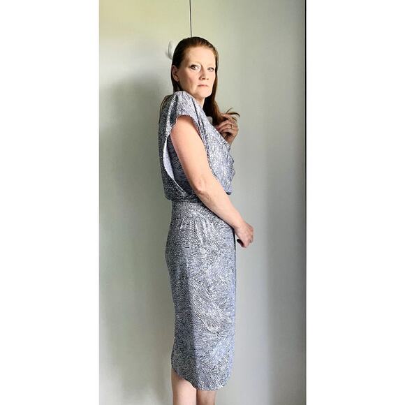 Vintage 70s-80s Silver Sparkle Animal Print Small USA Made - Picture 12 of 15